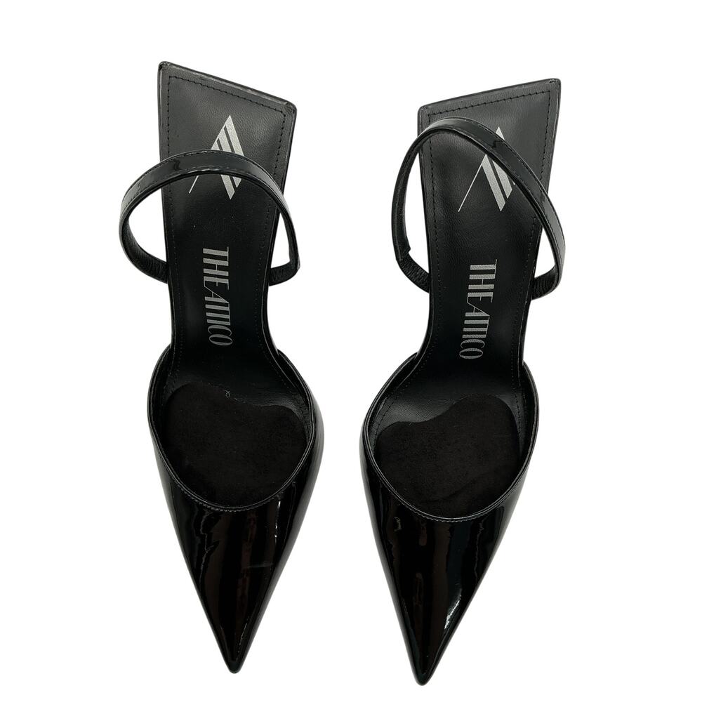 The Attico 'Ester' Black Patent-Leather Mules Size 8 - Picture 4 of 6